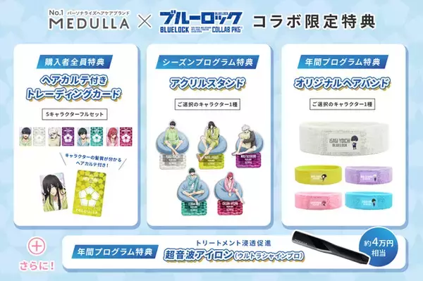 「「ブルーロック」蟻生や潔、千切と“オシャ髪”を目指そう♪ パジャマ姿の彼らが過ごす限定展示も！「MEDULLA」コラボ」の画像