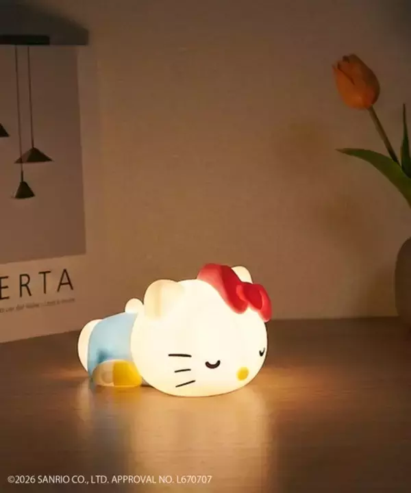 「「サンリオ」キティ、クロミ、シナモンのルームライトがキラキラ☆傘用ハンディファンホルダーが便利すぎ◎」の画像