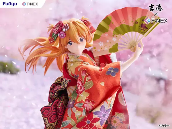 「エヴァ」アスカ、着物で華やかなに舞う♪1/4スケールの日本人形フィギュアが登場