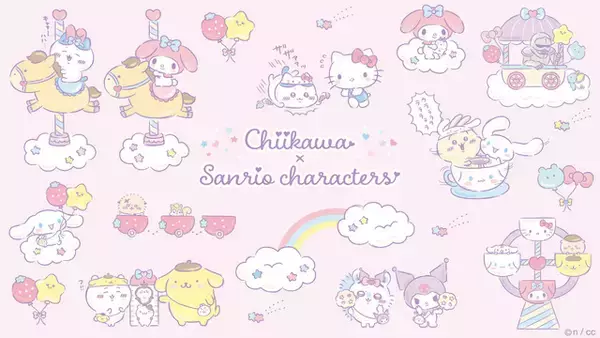 「「ちいかわ×サンリオ」シナモロール、マイメロディとコラボ再び♪鎧さんが作った帽子をかぶって登場」の画像