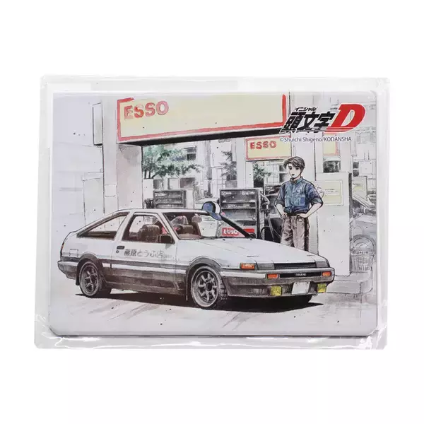 「「頭文字D」コミック表紙がマグネットに！拓海と愛車ハチロク（AE86）を冷蔵庫にくっつけよう♪」の画像