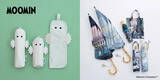 「ムーミンたちと雨の日も楽しく♪ ニョロニョロや、小説の挿絵柄の“晴雨兼用傘”が登場」の画像1