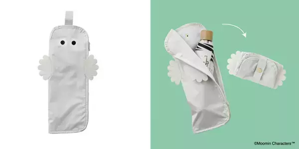 「ムーミンたちと雨の日も楽しく♪ ニョロニョロや、小説の挿絵柄の“晴雨兼用傘”が登場」の画像