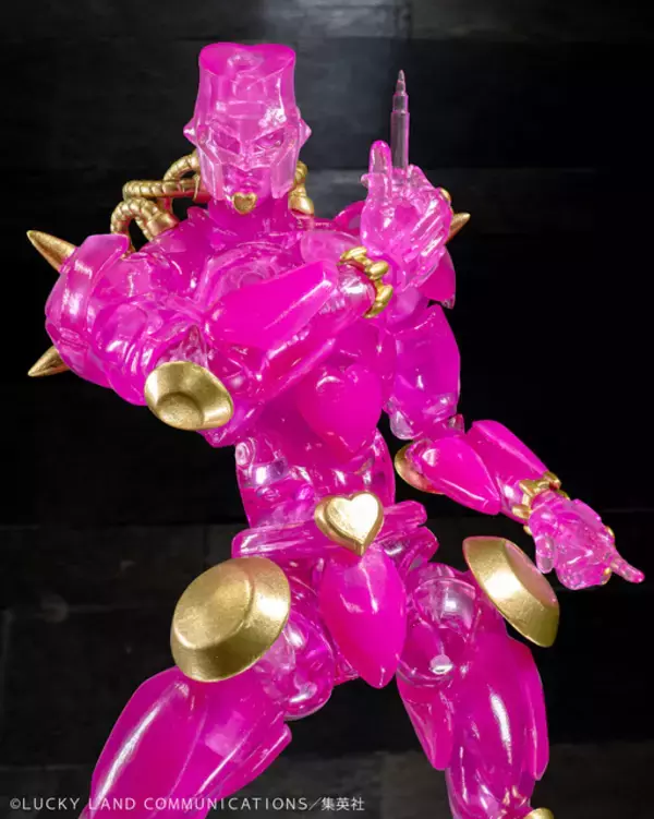 「“ドララララララララーッ”「ジョジョ」クレイジー・ダイヤモンドの超像可動フィギュアが登場ッ!!クリアピンク＆ゴールドの豪華仕様!!」の画像