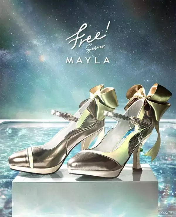 「「Free!」水中で輝く遙、真琴、凛、渚、怜たちをイメージ！「MAYLA」リボンが華やかなパンプス登場【56%OFFセール中】」の画像