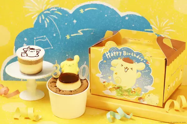 「「ポムポムプリン」×パステルコラボで初登場♪ 4月限定スイーツにすごろくも楽しめる☆特別なシフォンケーキ」の画像