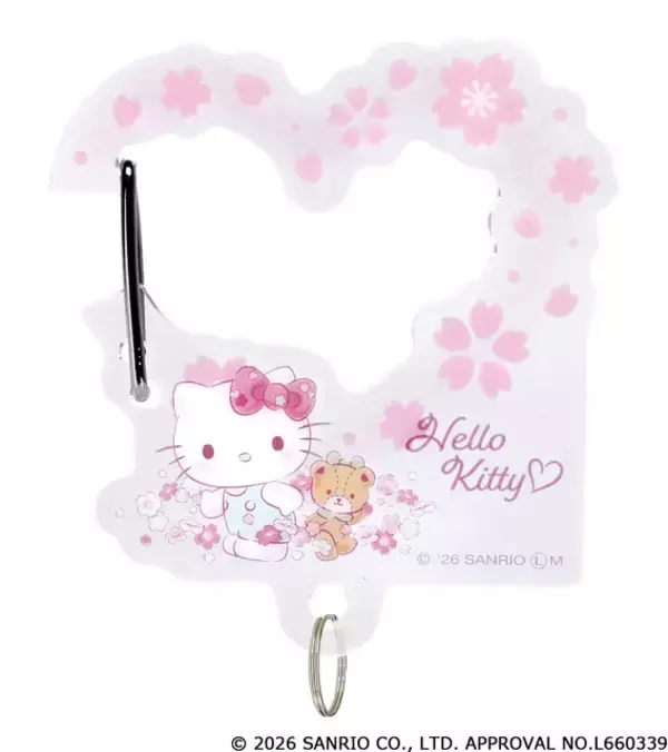 桜デザインのキティちゃんがラブリー♪ 「サンリオ」春を先取りしたアクリルカラビナがカプセルトイに登場