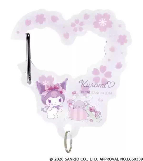 「桜デザインのキティちゃんがラブリー♪ 「サンリオ」春を先取りしたアクリルカラビナがカプセルトイに登場」の画像