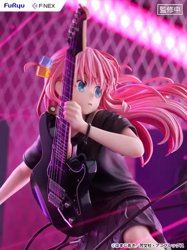 「「ぼざろ」後藤ひとりがライブシーンを再現した1/7スケールフィギュアに！真剣な表情やステージ演出までこだわり♪」の画像