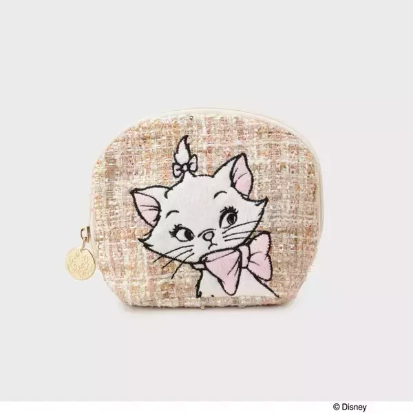 「ディズニー」マリーちゃんの華やかで上品な“大人かわいい”雑貨登場♪ ツィードポーチ・リップケース・トート