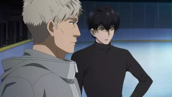 「冬アニメ「メダリスト」夜鷹純と鉢合わせた司は、彼のジャンプを必死で真似して学ぼうとして…第18話先行カット」の画像