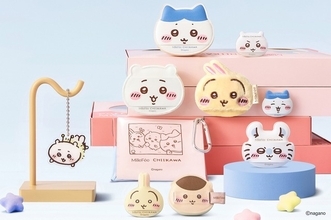 ちいかわ、うさぎたちがパフになっちゃった!?「ちいかわ」可愛さと使いやすさを両立した「ミルフィー」メイクパフが登場