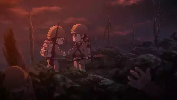 「映画「ペリリュー」楽園が、地獄になる―田丸（CV:板垣李光人）と吉敷（CV:中村倫也）の友情を収めた場面写真お披露目」の画像