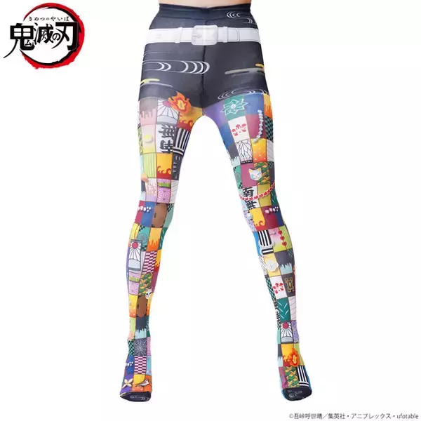 「「鬼滅の刃」ファッショナブルな総柄デザイン♪ レッグウェアブランド“tokone”のアートタイツ登場」の画像