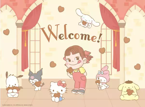 「サンリオ」×「ペコちゃん」コラボも！レトロ可愛い＆チョコの相性は無敵♪ 不二家のバレンタインイベントが開催