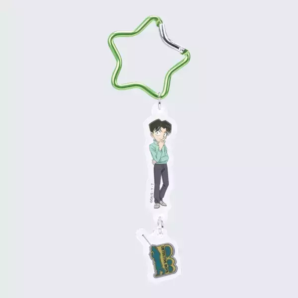 「コナン＆スケボー、灰原＆APTX4869のアクリルチャームがかわいい♪ 「名探偵コナン」星型カラビナ付きのキーホルダー登場」の画像