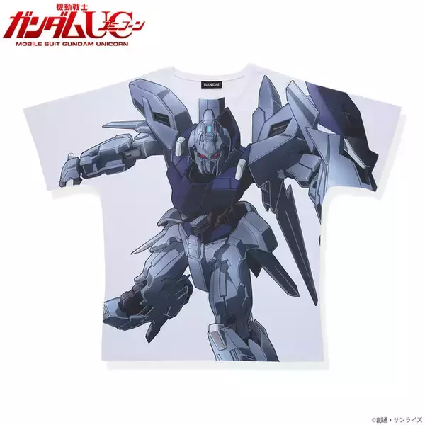 「「ガンダムUC」“またTシャツとなるか、ガンダム！” シナンジュ、クシャトリヤ、デルタプラスのフルパネルTシャツ第2弾」の画像