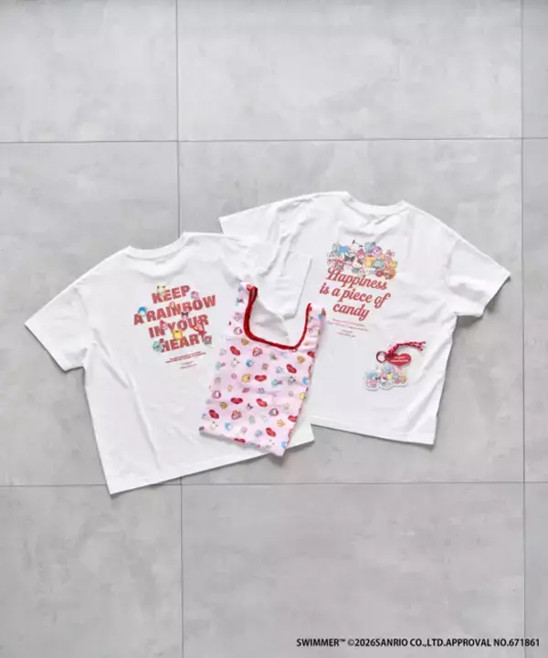 「キティ&ウサハナが可愛すぎる♪ サンリオ×STRIPE CLUB夏コレ登場！ 日焼け＆モノトーン＆レトロポップなグッズが勢揃い」の画像