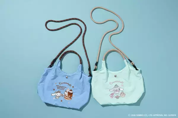 「「サンリオ」キティ、クロミ、シナモンが大人女子の頼れるバッグに♪ 贅沢な刺繍＆軽撥水加工＆選べる3サイズで新登場」の画像