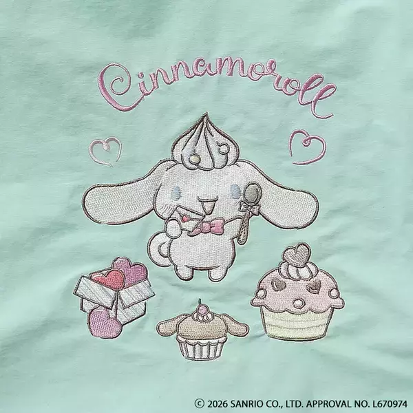 「「サンリオ」キティ、クロミ、シナモンが大人女子の頼れるバッグに♪ 贅沢な刺繍＆軽撥水加工＆選べる3サイズで新登場」の画像