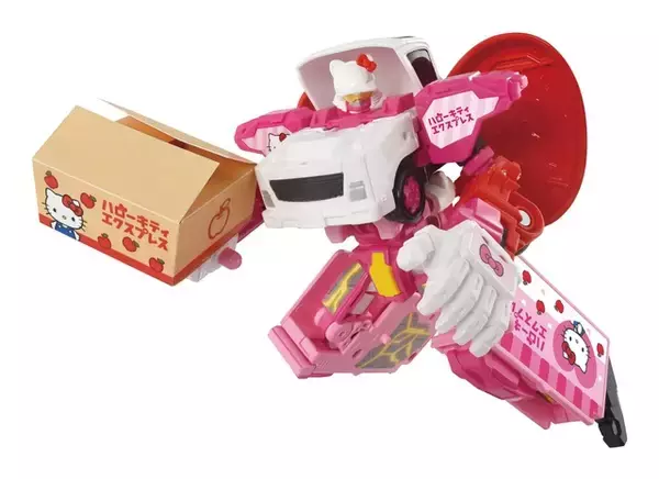 「ハローキティとガリガリ君、トミカと異色コラボ!?「特装合体ロボ ジョブレイバー」になって登場」の画像