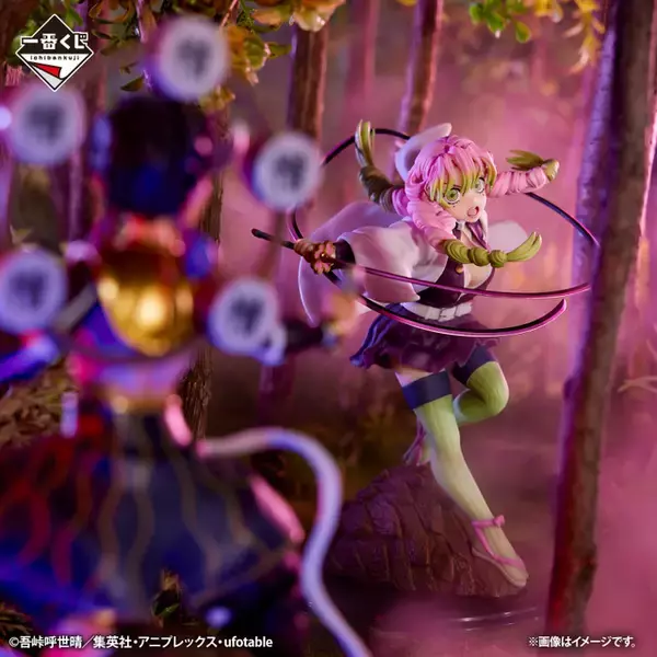 「「鬼滅の刃」憎珀天が一番くじでフィギュア化！ 甘露寺蜜璃とのバトルシーンの再現も可能に」の画像