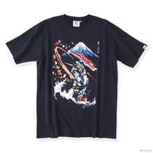 「ガンダム」富士山から行きまーす！ シャア専用ザクIIは赤富士をバックに佇む…COOL JAPANなTシャツ発売