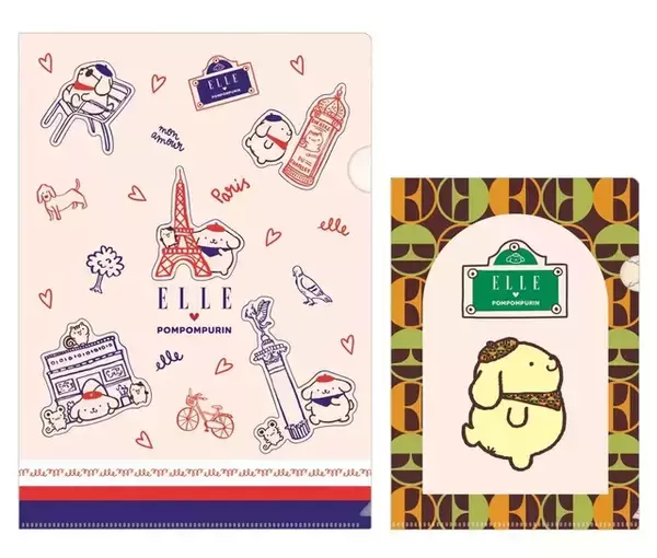 「ポムポムプリンがパリへおでかけ♪ 「ELLE」コラボアイテム登場！ 6月17日より銀座三越ポップアップで限定販売」の画像