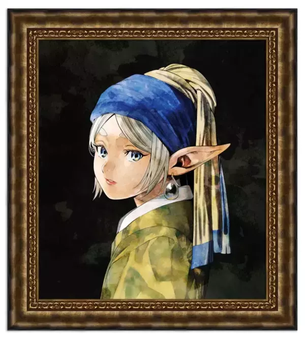 フリーレンがフェルメールの「真珠の耳飾りの少女」に！100アイテム以上の原画アート商品が集結する「小学館原画アート祭」開催【9月20日より】