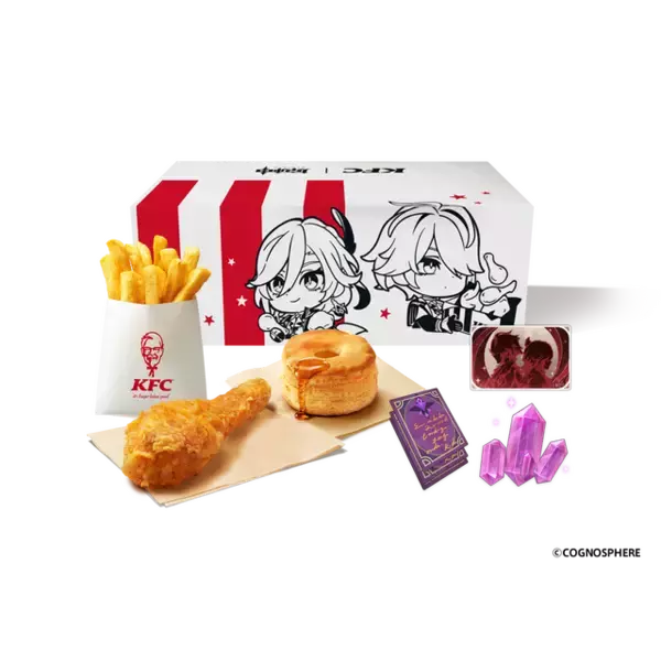 「「原神」アルハイゼン＆カーヴェと一緒にチキンを食べよう♪ KFCコラボ第2弾開催！ 限定BOXやゲーム内アイテム、豪華サイン色紙キャンペーンも」の画像
