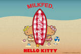 「ハローキティ＆双子の妹ミミィがL.A.のビーチで日焼け♪「MILKFED.」コラボアパレルや雑貨が登場」の画像2