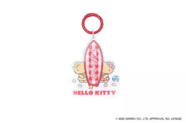 「ハローキティ＆双子の妹ミミィがL.A.のビーチで日焼け♪「MILKFED.」コラボアパレルや雑貨が登場」の画像