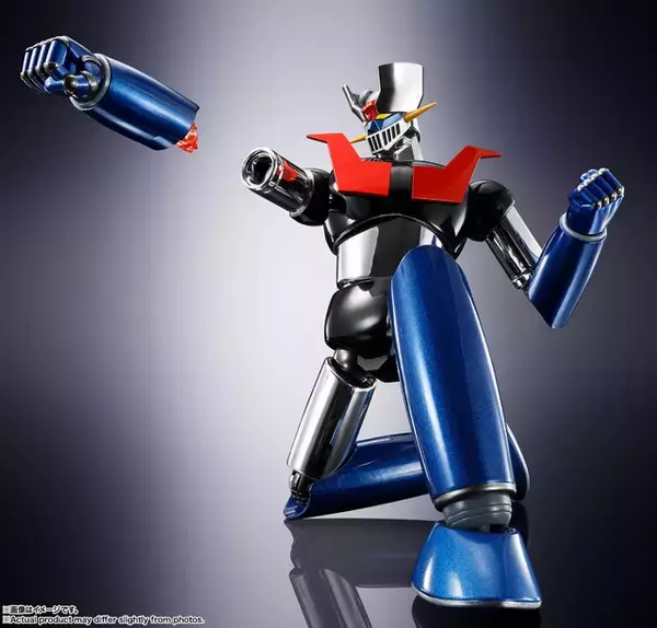 「マジンガーZのボディが輝く！メッキ仕上げされた限定版フィギュアが発売!!　ロケットパンチや腹部ミサイルの射出も搭載」の画像