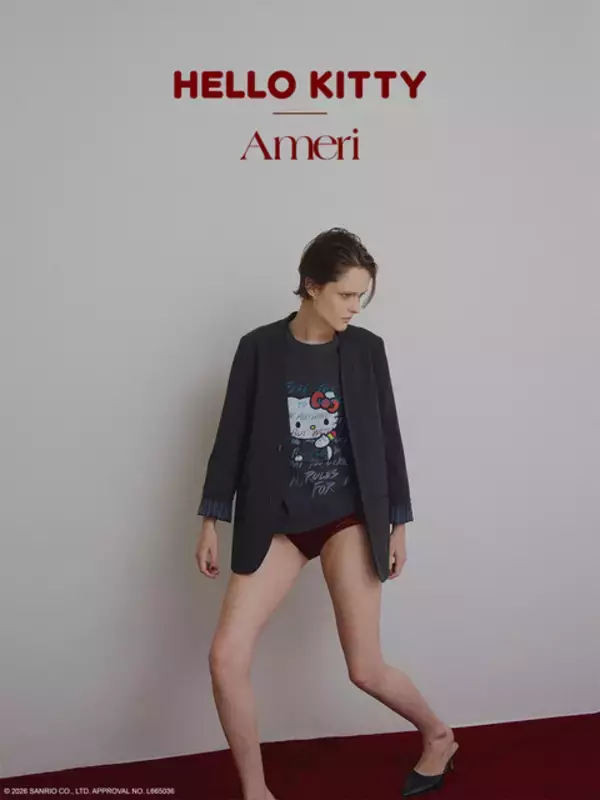 「「ハローキティ」×「Ameri」が初のコラボ！キティの大人かわいいアパレルアイテムが登場♪」の画像