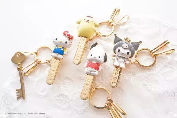 ハローキティ、クロミ、ポムポムプリン、ポチャッコのキャラ付きクリップ♪ 「おとなのサンリオ」をテーマにした上品で洗練されたデザインに注目☆