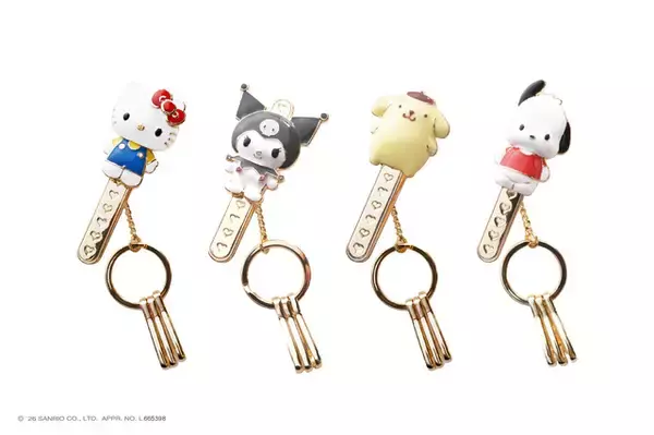 「ハローキティ、クロミ、ポムポムプリン、ポチャッコのキャラ付きクリップ♪ 「おとなのサンリオ」をテーマにした上品で洗練されたデザインに注目☆」の画像