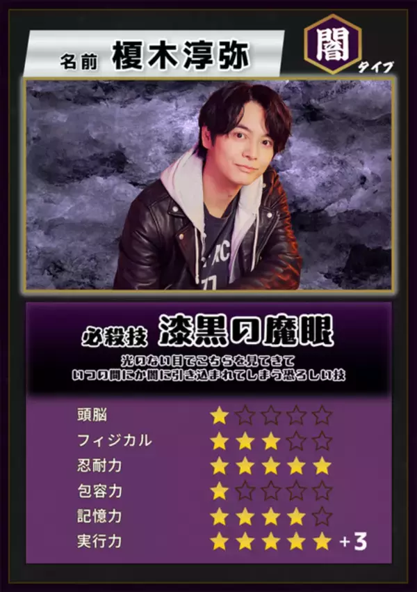 「「声優と夜あそび2026」MC声優たちの属性、必殺技、能力値は？ 総勢17名の「トレーディングカード」一挙大公開!!」の画像