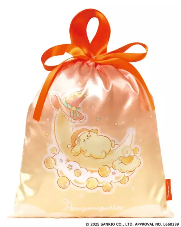 「キティ、マイメロ、ポムポムプリンらが月の上でスヤスヤ…♪ “ゆめかわ”巾着バッグがカプセルトイに登場」の画像