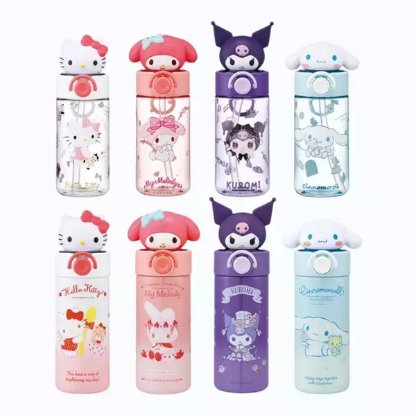 「シナモン、クロミの立体マスコットが可愛い♪ 「サンリオ」キャラが付いたストローボトル新登場」の画像
