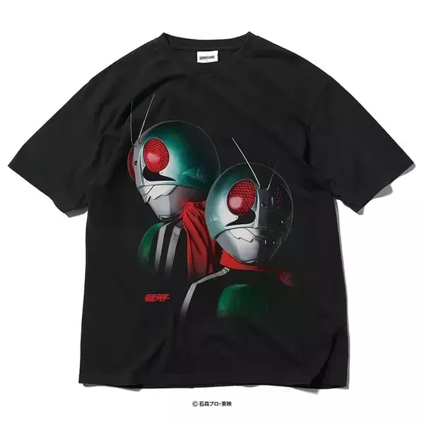 「「仮面ライダー」昭和・平成・令和ライダー大集合！全42種のTシャツが登場☆ 1号＆2号が並び立つデザインも◎」の画像