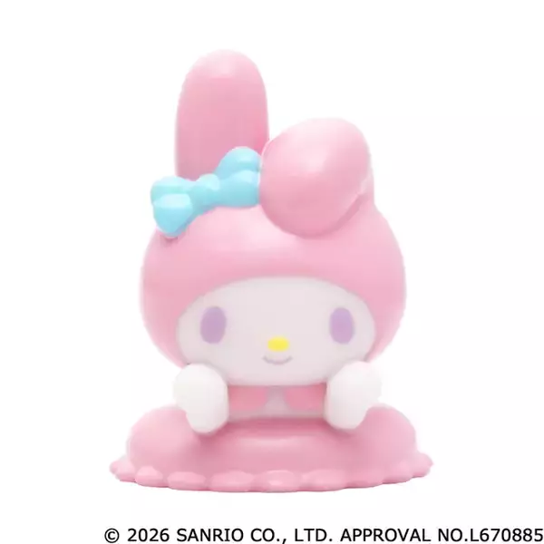 「ゆめかわパステルカラーがメロい♪ マイメロディ、クロミ、マイスウィートピアノがふんわり光るマスコットライトに」の画像