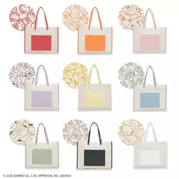 「シナモン、キティ、ポムポムプリン、あなたの好きなキャラを推そう！ 「サンリオ」推し活にもおすすめなカラフルTシャツ＆トートバッグを発売」の画像