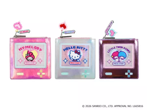 「「サンリオ」ドット絵との組み合わせがキュート♪ゲームチックなグッズが登場！モバイルアクセサリーが4月26日より販売開始！」の画像