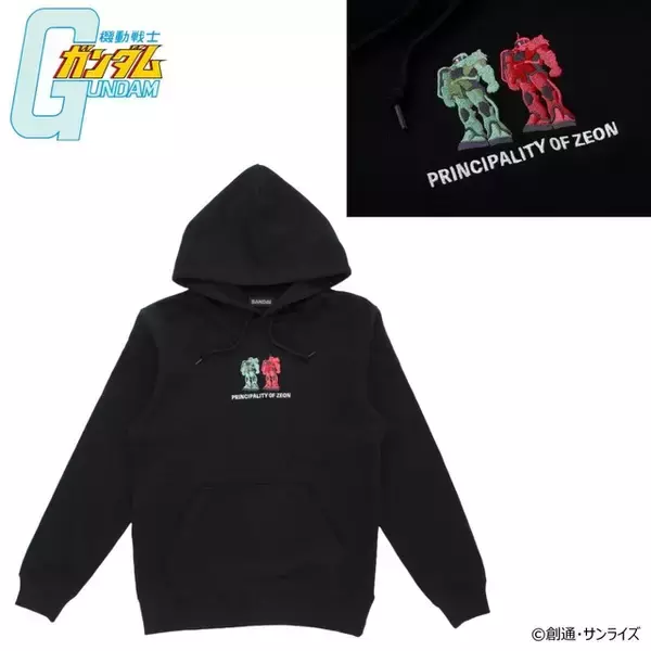 「「機動戦士ガンダム」V作戦のMSが勢ぞろい！ 地球連邦軍＆ジオン公国軍のモビルスーツが描かれたパーカー＆Tシャツが登場」の画像