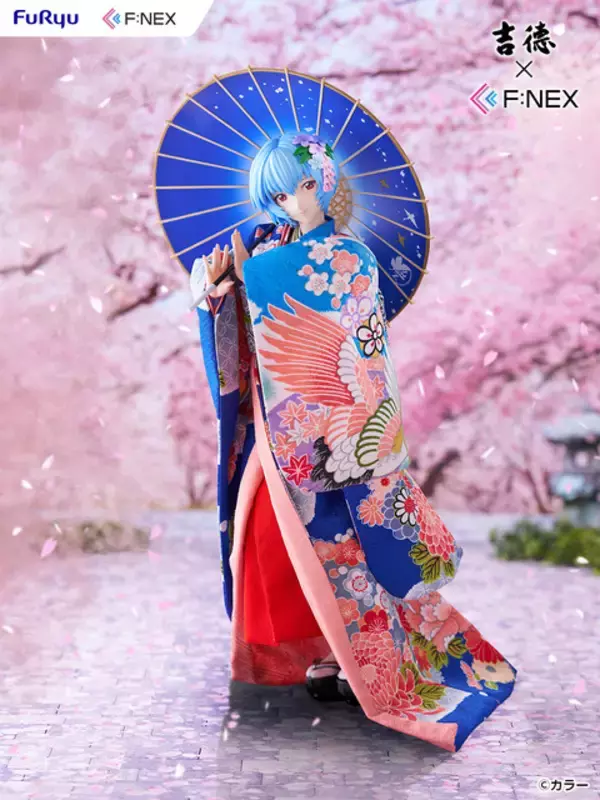 「「エヴァ」綾波レイ、着物でしなやかに微笑む…♪「吉徳」コラボの日本人形フィギュアが登場」の画像