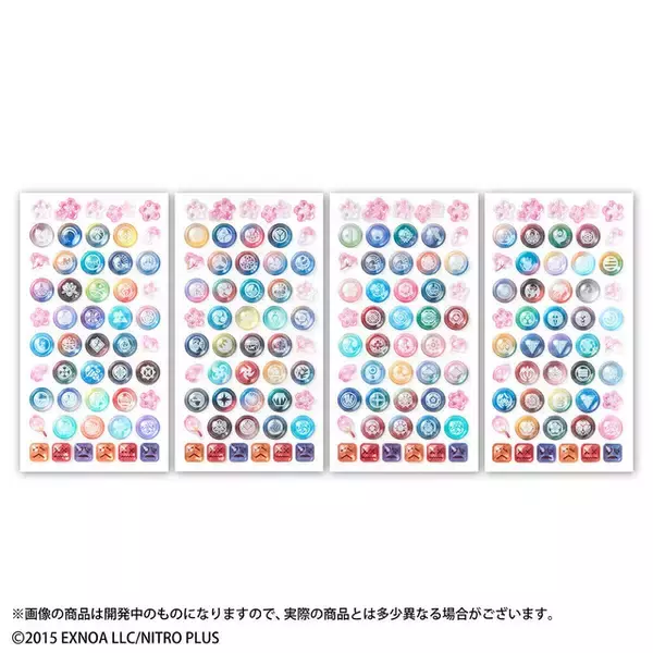 「「刀剣乱舞」“ボンボンドロップシール”が登場♪　三日月宗近ら124振りの刀剣男士紋とアイコンのピース入り！」の画像