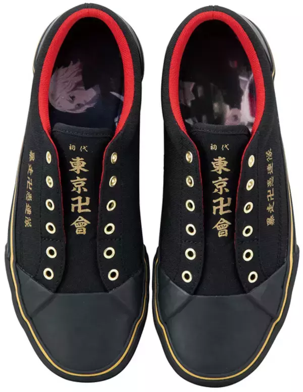 「「東リベ」スニーカー登場！「東卍」特攻服や、マイキーのチェックシャツ柄などデザイン♪」の画像