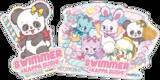 「「SWIMMER」×かっぱ寿司コラボ！ キャミーやラッフィーのレトロポップなデザインが可愛すぎる♪ 食べ放題にチャレンジしてオリジナルステッカーをゲットしよう！」の画像3