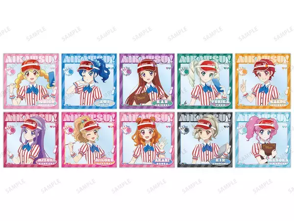 「いちごやあおいが店員に変身♪ 「アイカツ！ 10th STORY ～未来へのSTARWAY～」×ROUND1コラボ！ 缶バッジやアクスタなどオリジナルグッズが登場」の画像