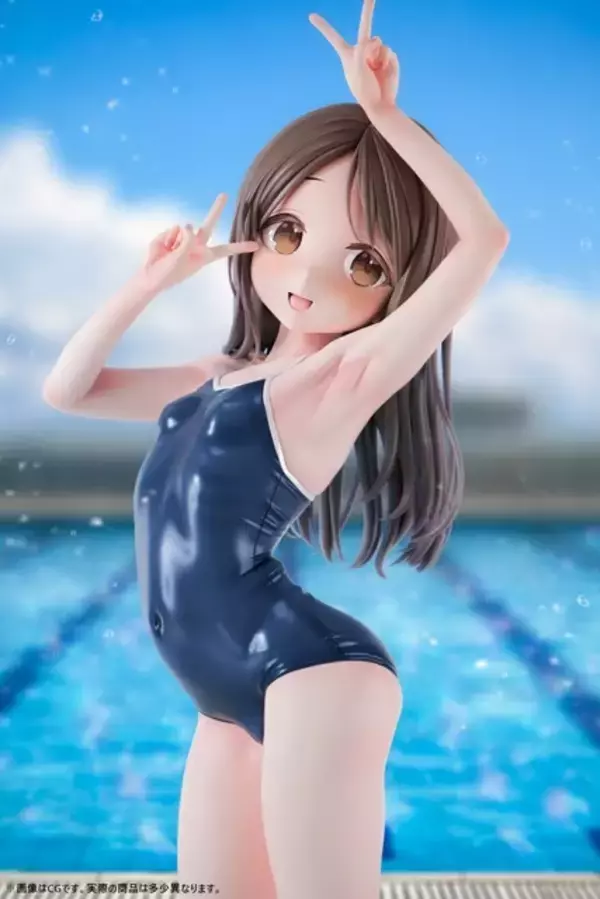 「脇チラピース♪ オリジナルフィギュア「スク水部 小花りな」が発売！華奢でありつつも柔らかさを感じさせる造形がたまらない！」の画像